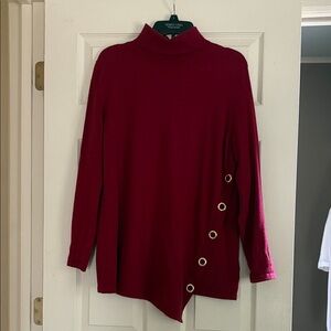 Soft Surroundings Deep Red Turtleneck Sweater